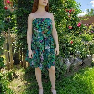 Handmade Strapless Jungle Dress